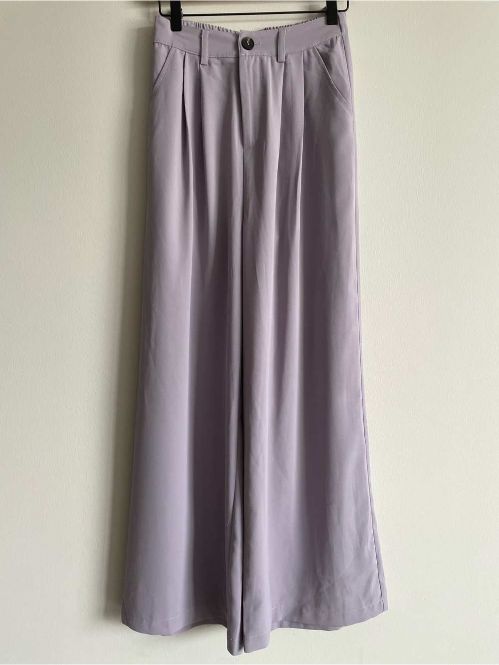 Listicle pleated wide leg trouser dusty lilac professional workwear S